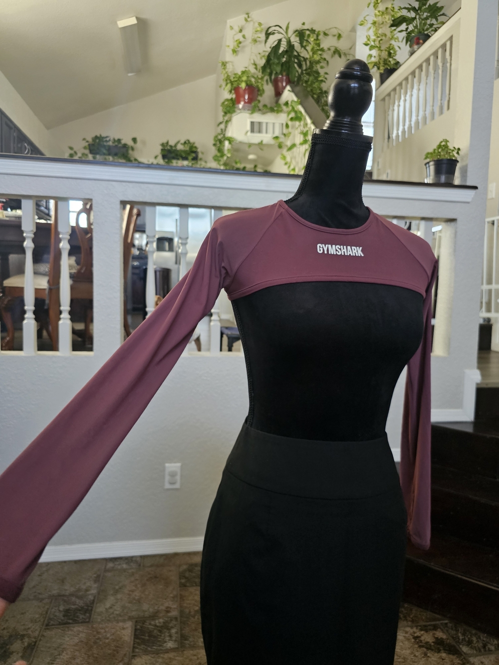 Gymshark Plum Long-Sleeve Super Crop Top S - Picture 2 of 10